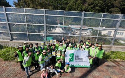 [보도자료] 영종도 죽음의 1,500미터 투명 방음벽에  조류충돌 저감 스티커 부착 활동 진행